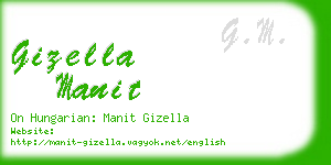 gizella manit business card